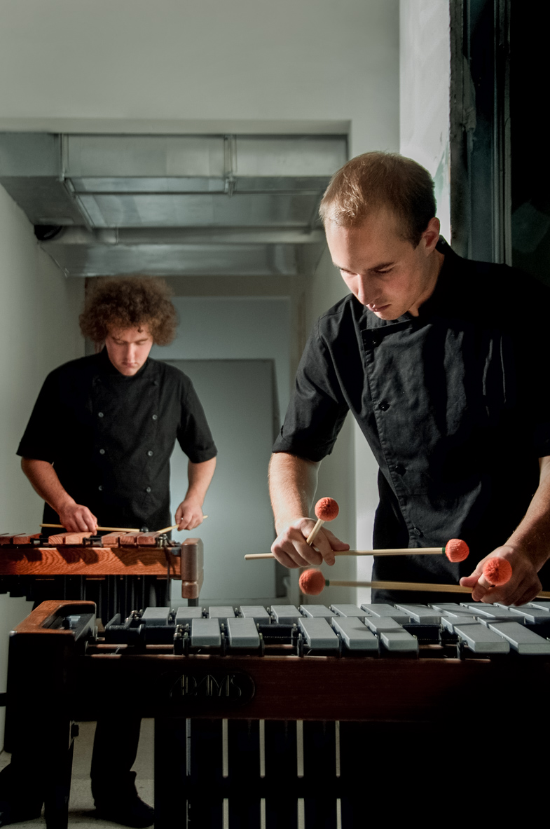 Jože Bogolin and Simon Klavžar on percussion.