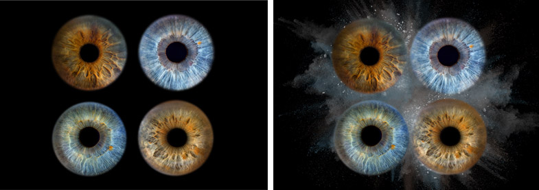 Fotografiranje štirih oči – primer klasičnega videza in efekta eksplozije