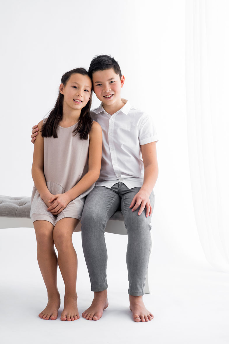 Children in a photo studio.